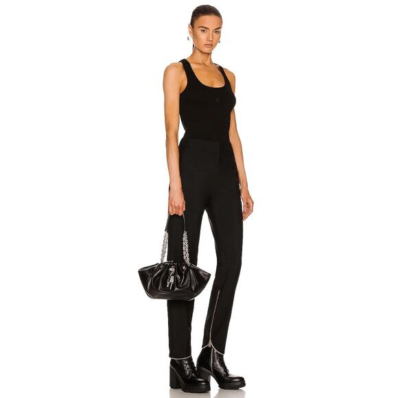 GIVENCHY Black Leather Silver Lock Accent Chain Strap Kenny Shoulder Bag - Picture 12 of 16